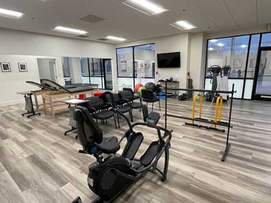 Equipment used at auto injury rehab appointments.