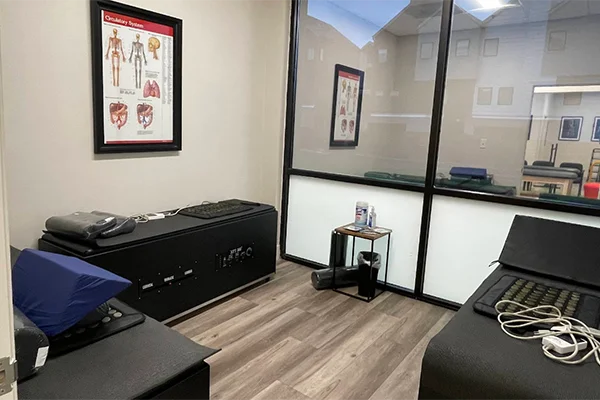 Accident doctor exam room at ChiroCare South Austin.